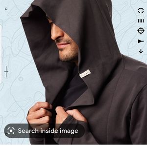 Unisex Cloak Brand "Butter" Long Hood Cardigan Faded Black 2xl NWOT